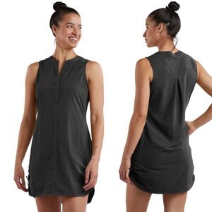 Title Nine Womens UPF 50+ Speed Racer Textured Athletic Tunic Dress Size M Gray